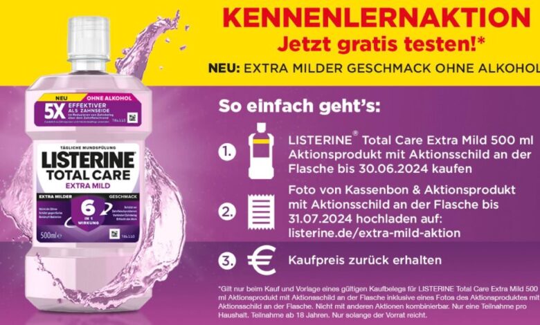 Listerine Gratis Testen